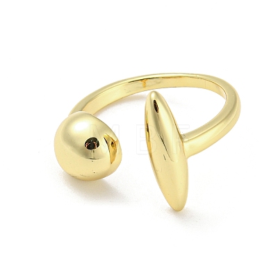 Brass Open Cuff Rings RJEW-I100-04G-1