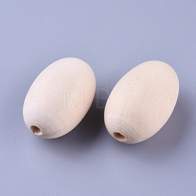 Unfinished Natural Wooden Beads X-WOOD-S650-81-LF-1
