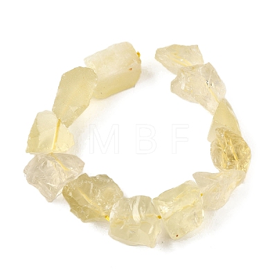 Natural Lemon Quartz(Heated) Beads Strands G-S386-C17-1