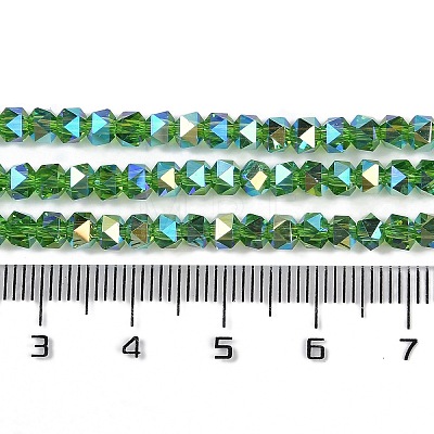 Electroplate Glass Beads Strands GLAA-Q105-02I-1