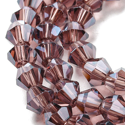 Transparent Electroplate Glass Beads Strands EGLA-A039-T4mm-A05-1