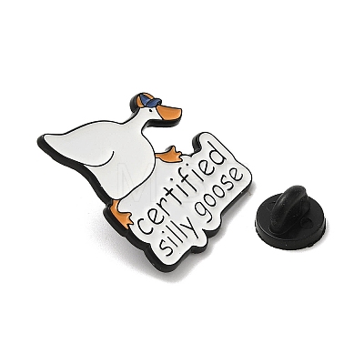 Cartoon Goose Theme Enamel Pin JEWB-Q042-02B-1