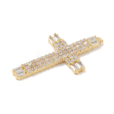 Rack Plating Brass Micro Pave Cubic Zirconia Pendants KK-A224-16G-01-1