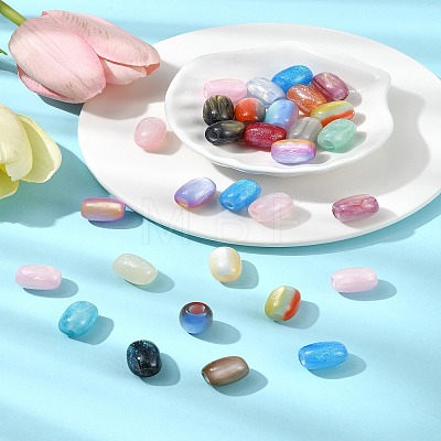 30Pcs 3 Styles Resin European Beads RESI-FS0001-71-1