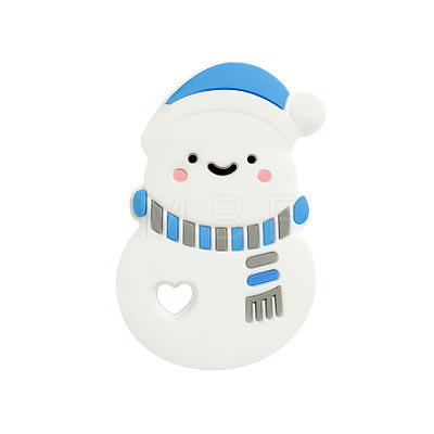 Snowman Food Grade Eco-Friendly Silicone Cabochons PW-WG07D82-05-1