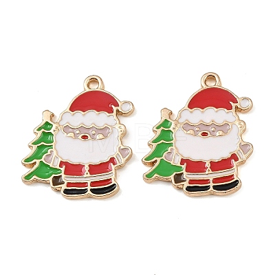 Christmas Alloy Enamel Pendants ENAM-I081-01KCG-08-1