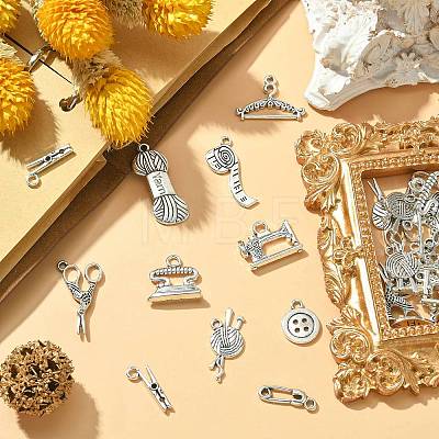 100pcs 10 Style Tibetan Style Pendants TIBEP-CJ0001-30-1