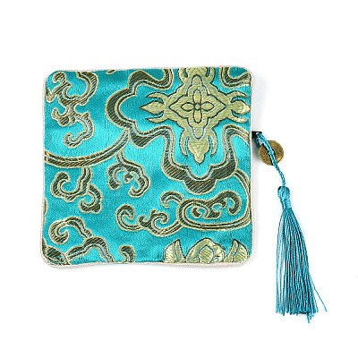 Chinese Embroidery Silk Jewelry Zipper Pouches ABAG-N008-11.5cm-E01-1