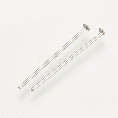 Non-Tarnish 304 Stainless Steel Flat Head Pins X-STAS-S076-75-30mm-1