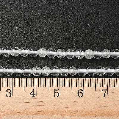 Natural Quartz Crystal Round Beads Strands X-G-J303-01-4mm-1