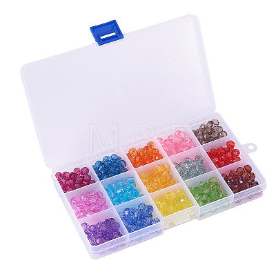 450Pcs 15 Colors Transparent Acrylic Beads TACR-CJ0001-31-1