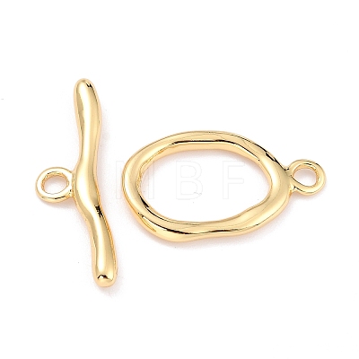 Rack Plating Brass Toggle Clasps X-KK-B036-06G-1
