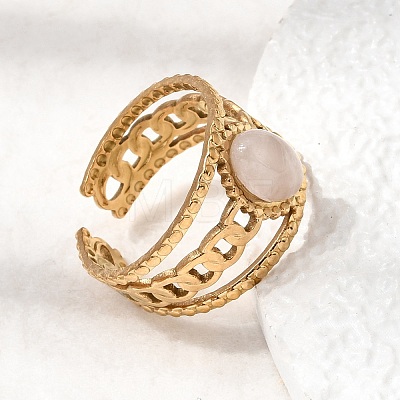 304 Stainless Steel Cuff Open Rings RJEW-F213-03G-09-1