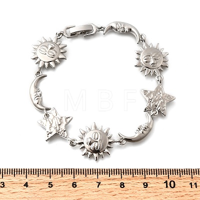 Brass Link Bracelets for Women LS-BJEW-C118-01P-1