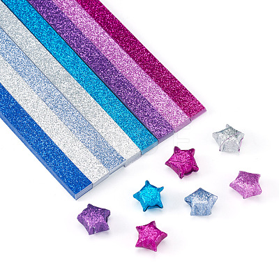 200Pcs 2 Colors Lucky Star Origami Paper DIY-TADJ0001-11-1