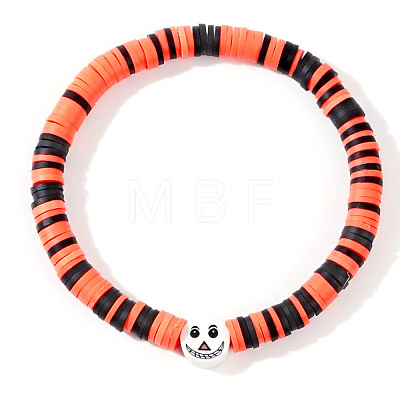 Halloween Polymer Clay Heishi Beads Stretch Bracelets KN1283-13-1