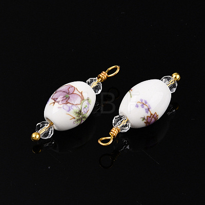 Handmade Porcelain Pendants KK-P242-19G-02-1-1