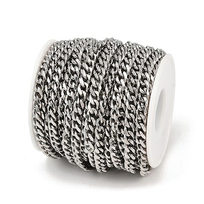 Tarnish Resistant Men's Jewelry Making 201 Stainless Steel Curb Chains CHS-A003B-1.5mm-1