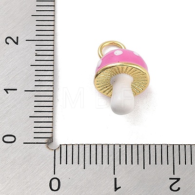 Real 18K Gold Plated Rack Plating Brass Enamel Charms KK-M293-24G-01-1