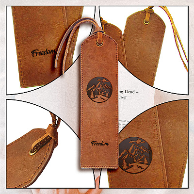 Cowhide Leather Labels AJEW-WH0386-0002-1
