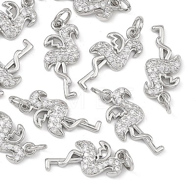 SHEGRACE Brass Micro Pave Cubic Zirconia Pendants XGRQ3P586-598P-1