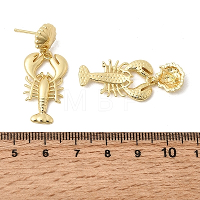 Brass Dangle Earrings EJEW-D352-06G-07-1