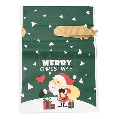 Christmas Santa Claus Plastic Packing Pouches Drawstring Bags ABAG-Q053-03E-1