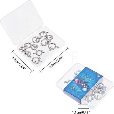 304 Stainless Steel Smooth Surface Spring Ring Clasps STAS-UN0001-02P-1