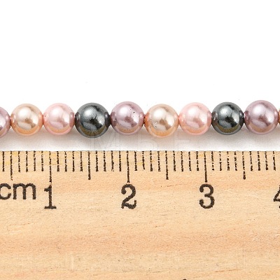 Electroplated Natural Shell Beads Strands SHEL-F008-03A-12-1