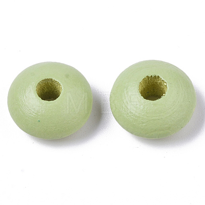 Dyed Natural Beech Wood Beads X-WOOD-T015-43I-1