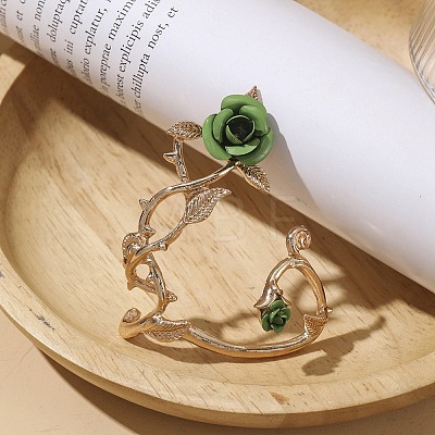 Alloy Rose Climber Wrap Around Stud Earrings for Women EJEW-A096-01D-1