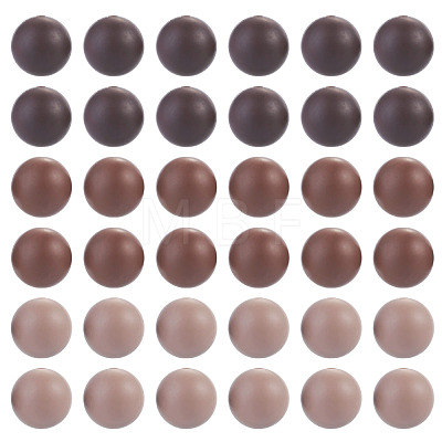45Pcs 3 Colors Round Silicone Focal Beads SIL-TAD0001-01G-1