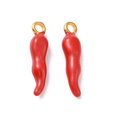 Brass Enamel Pendants X-PALLOY-H003-1G-1
