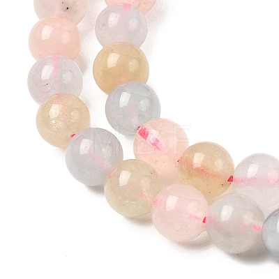 Natural Morganite Beads Strands G-R446-6mm-07-1