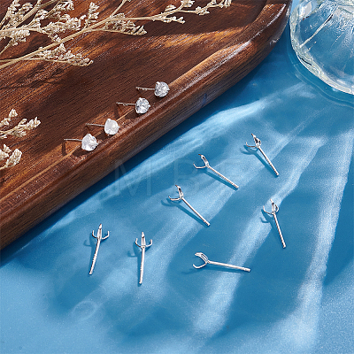 925 Sterling Silver Earring Settings STER-UN0001-99-1