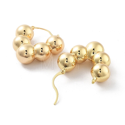 Brass Hoop Earrings EJEW-H301-08G-1