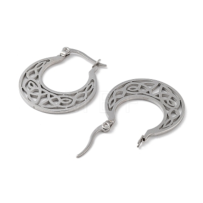 Non-Tarnish 304 Stainless Steel Hoop Earrings EJEW-P271-01P-1