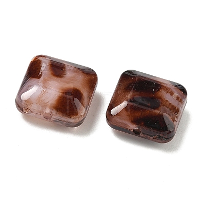 Opaque Acrylic Imitation Leopard Print Beads OACR-B052-03-1