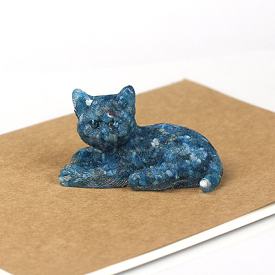 Natural Blue Opal Cat Display Decorations WG85528-13-1
