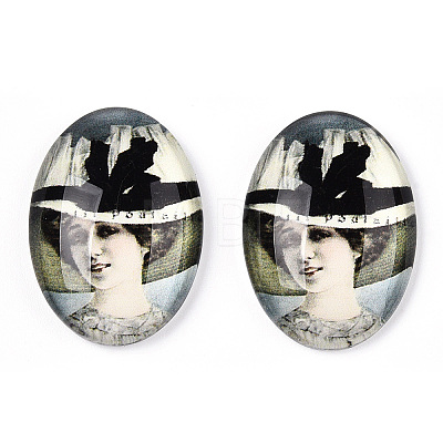 Glass Cabochons GGLA-T004-01L-1