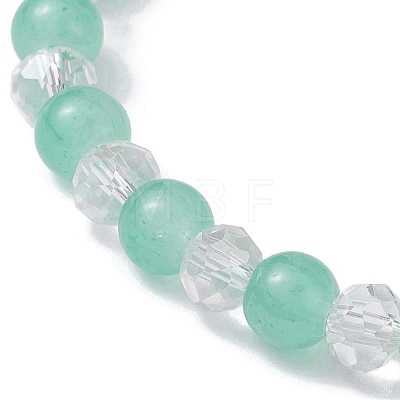 Glass Round Beaded Stretch Bracelets BJEW-JB09909-04-1