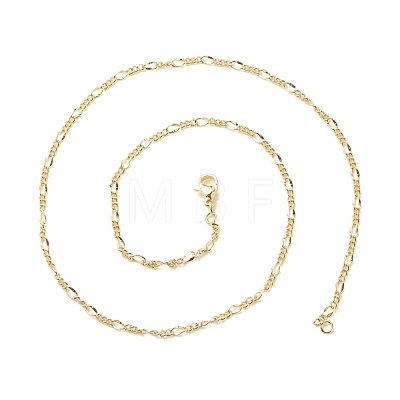 Brass Figaro Chains Necklace for Women NJEW-P265-30G-1