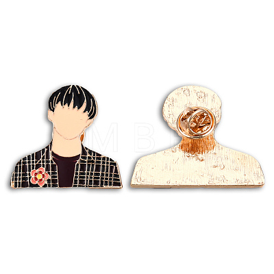 Man Shape Enamel Pin JEWB-N007-192-1