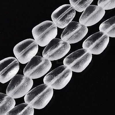 Frosted Handmade Lampwork Beads Strands LAMP-Q041-06F-1