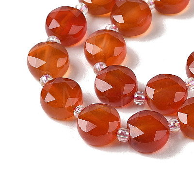 Natural Carnelian Bead Strands G-NH0013-A03-01-1