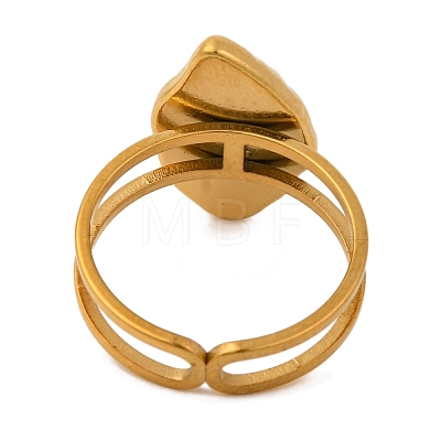 Oval Natural Tiger Eye Finger Rings RJEW-Q822-18G-01-1