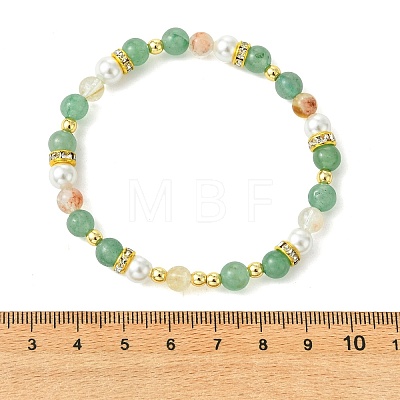 3Pcs 3 Styles Natural Mixed Gemstone & Non-magnetic Synthetic Hematite & Shell Pearl Beaded Bracelets for Women BJEW-JB13895-1
