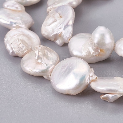 Natural Baroque Pearl Keshi Pearl Beads Strands PEAR-Q004-16-1