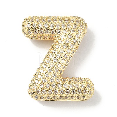 Rack Plating Brass Micro Pave Cubic Zirconia Pendants KK-Q790-01Z-G-1