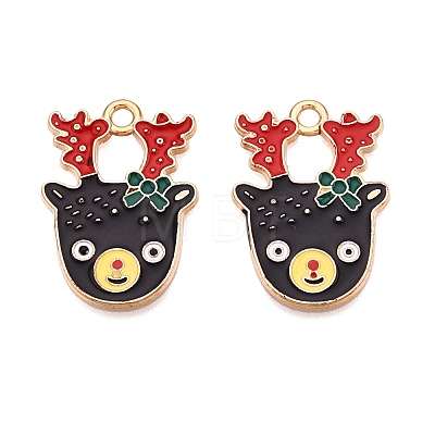 Christmas Theme Alloy Enamel Pendants ENAM-T020-10D-1